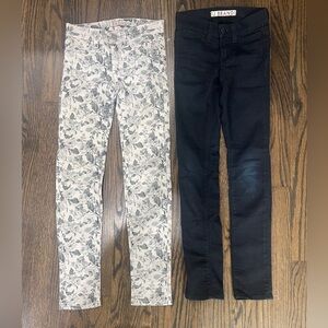 J Brand 2 pair Girls Skinny Jeans/ Jeggings  sz 7 Years
